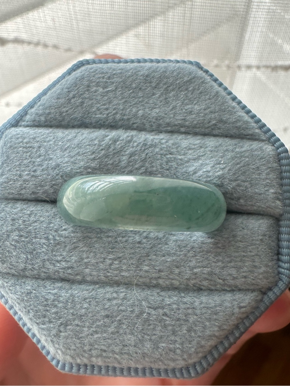 🌊 Bluewater Jadeite Jade Ring Size 5.75 Grade A NWOT